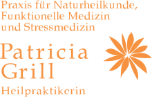Das Logo der Praxis mit einer vereinfacht dargestellten Blüte